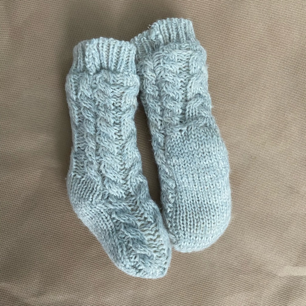 knit booties for baby